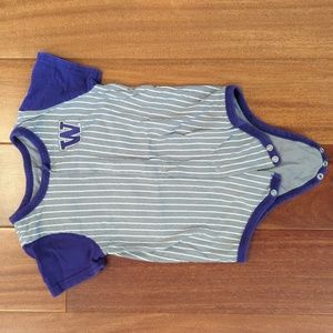 University of Washington UW Huskies Baseball-style Onesie 12-18M